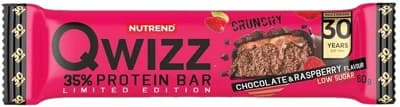 Nutrend Qwizz Protein Bar - čokoláda/malina