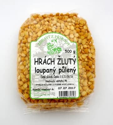 Zdraví z přírody Hrách žlutý loupaný