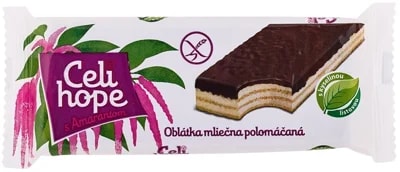 Celihope Amarantová mléčná oplatka polomáčená bezlepková