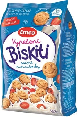 Emco Biskiti mléční s jahodami