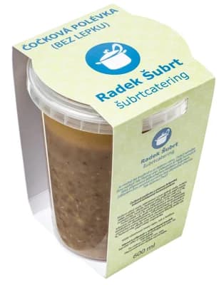 Restaurant Šubrt Čočková polévka s uzeným masem, 2 porce