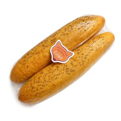 Bezlepková pekárna Liška Bezlepkové rohlíky posypané mákem, 2x75g