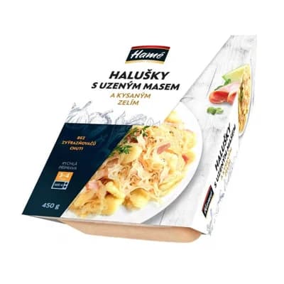 Hamé Halušky s uzeným masem a kyselým zelím