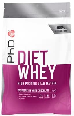 PhD Diet Whey Protein - malina/bílá čokoláda
