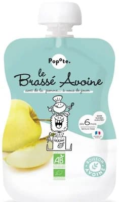 Popote BIO Kapsička z ovesného mléka s jablkem