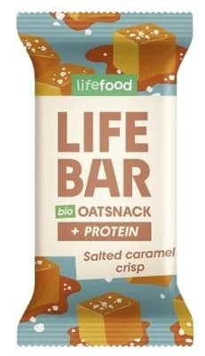 Lifefood Lifebar BIO Oat snack protein slaný karamel