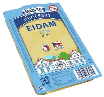 Madeta Jihočeský Eidam sýr 20%, plátky