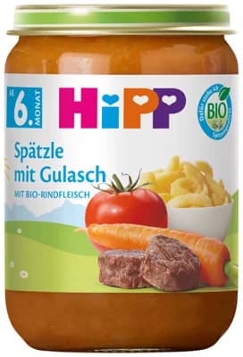 HiPP BIO Špecle a guláš s hovězím masem