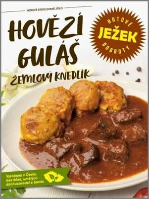 Ježkovy krabičky Hovězí guláš, žemlový knedlík