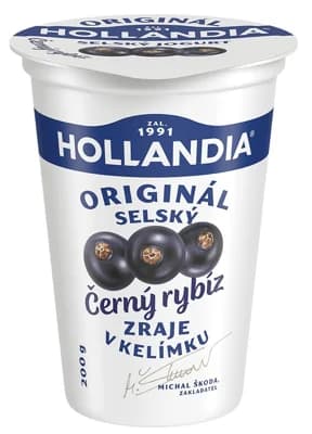 Hollandia Selský jogurt černý rybíz