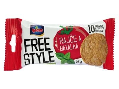 Racio Free Style Rýžové chlebíčky s příchutí rajče a bazalka
