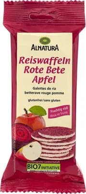 ALNATURA BIO Chlebíčky rýžové s červenou řepou a jablkem