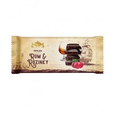 Hořká čokoláda RUM & ROZINKY