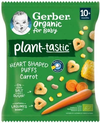 Gerber organic BIO Křupavá srdíčka s mrkví