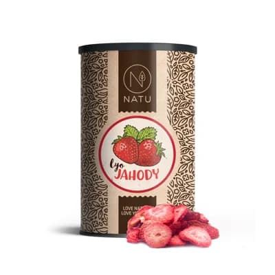 NATU Lyofilizované jahody plátky 70g
