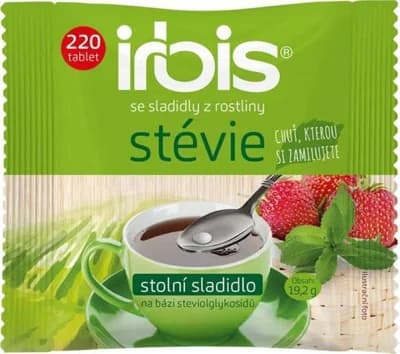 Irbis Sladidlo z rostliny stévie - tablety
