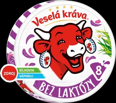 Veselá Kráva Bez laktózy Tavený sýr (8 ks)