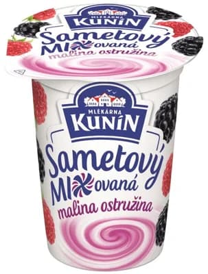 Mlékárna Kunín Sametový jogurt malina ostružina