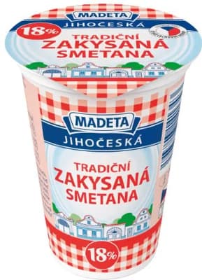 Madeta Jihočeská zakysaná smetana 18%