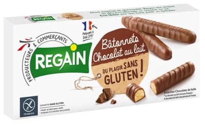 Regain Bezlepkové sušenky v mléčné čokoládě