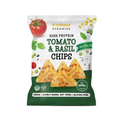 POPCROP Proteinové chipsy – rajče/bazalka