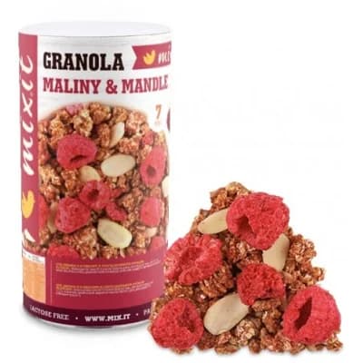 Granola z pece - Maliny a mandle