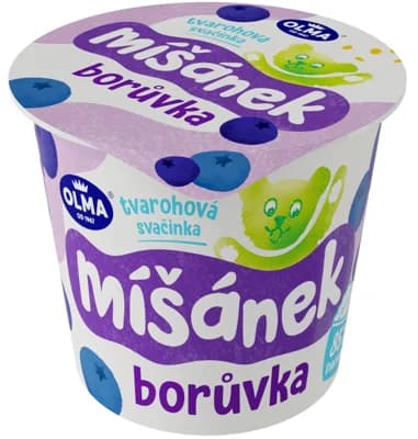 Olma Míšánek Tvarohová svačinka borůvka