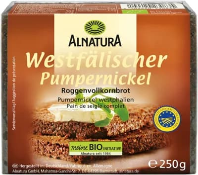 Alnatura BIO Pumpernickel Vestfálský celozrnný žitný chléb