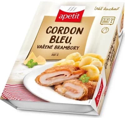 Apetit Cordon bleu s vařenými bramborami