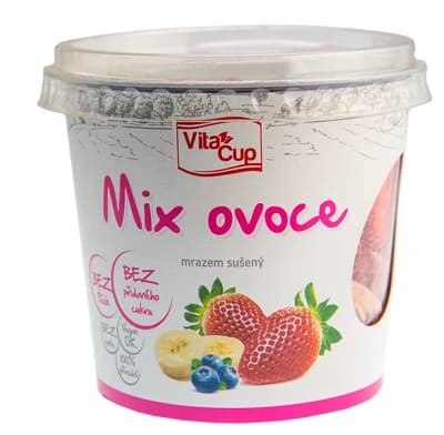 VitaCup Mix jahoda, banán a borůvka mrazem sušené