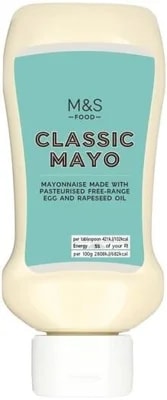 Marks & Spencer Majonéza vyrobená z pasterizovaných vajec z volného chovu a řepkového oleje