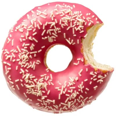 Donut s jahodovou příchutí