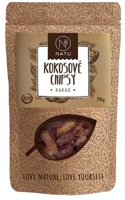 Natu BIO Kokosové chipsy kakao