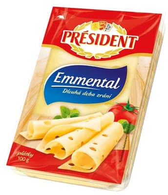 Président Emmental plátkový sýr