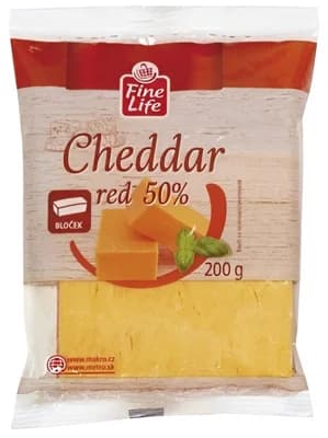 Fine Life Red Cheddar 50 % bloček