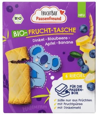 Fruchtbar BIO Špaldové taštičky jablko, borůvky a banán