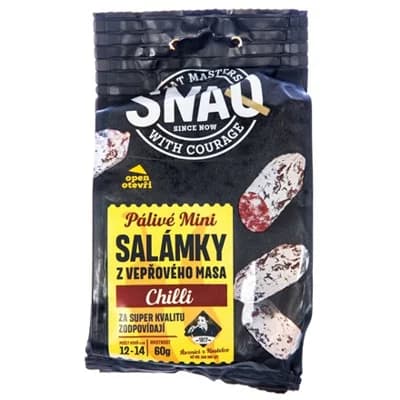KOSTELECKÉ UZENINY Snaq Salámek mini chilli chlaz.