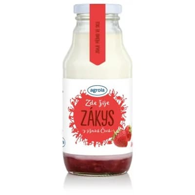 Agrola zákys z jižních Čech jahoda – sklo