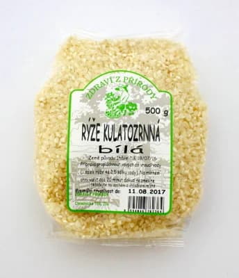Zdraví z přírody Rýže kulatozrnná bílá