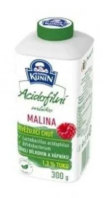 Mlékárna Kunín Acidofilní mléko malina (1,3%)