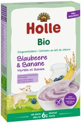 Holle BIO Kozí kaše s borůvkami a banánem