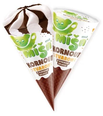 Míša Zmrzlinový kornout Tvaroh v kakaové oplatce
