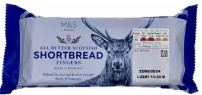 Marks & Spencer Skotské máslové sušenky - tyčinky