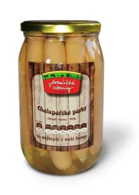Farmářské uzeniny Chalupářské párky (90% masa)