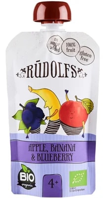 Rudolfs BIO Kapsička jablko, banán a borůvka
