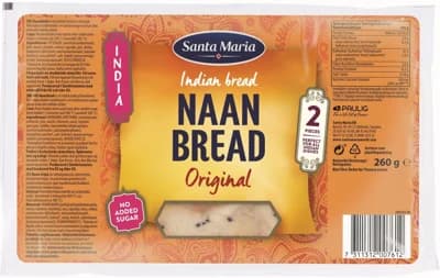 Santa Maria Naan indický chléb original, 2 ks