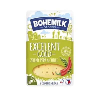 BOHEMILK Excelent sýr 48 % pepř / chilli plátky chlaz.