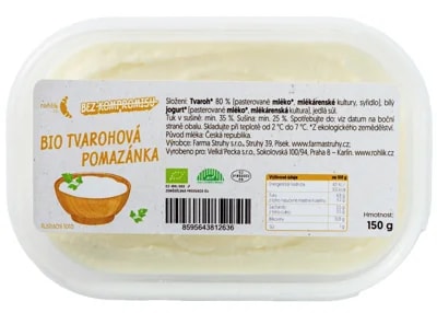 Rohlik.cz BIO Tvarohová pomazánka