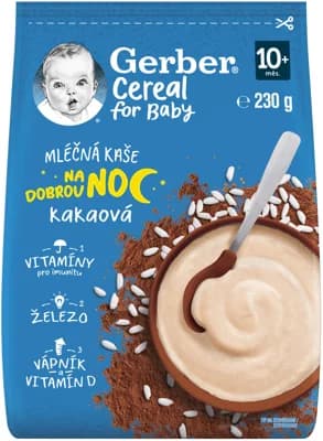 Gerber Cereal Mléčná kaše kakaová Dobrou noc