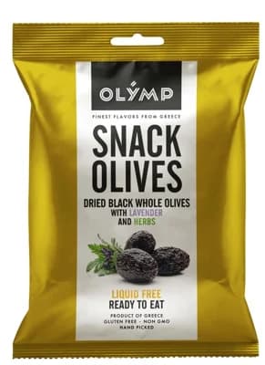 Olymp Sušené celé černé olivy s levandulí a bylinkami